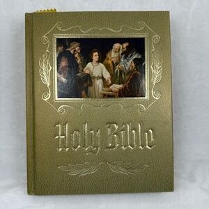 Vintage Heirloom Master Reference Edition Holy Bible KJV Gold Gilt 1974